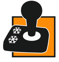 AbleGamers joystick Logo but the buttons have been replaced with snowflakes