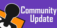 The AbleGamers Joystick logo tilted off to the side with "Community Update" written next to it.