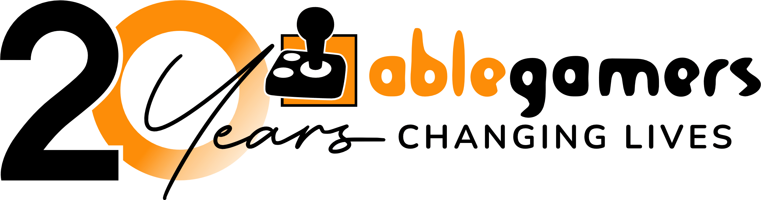 AbleGamers 20 years changing lives logo