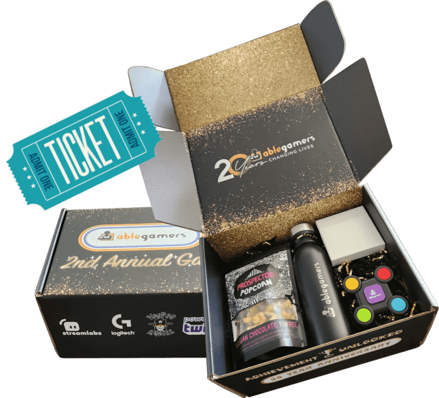 contents, popcorn, water bottle and memory game and a ticket