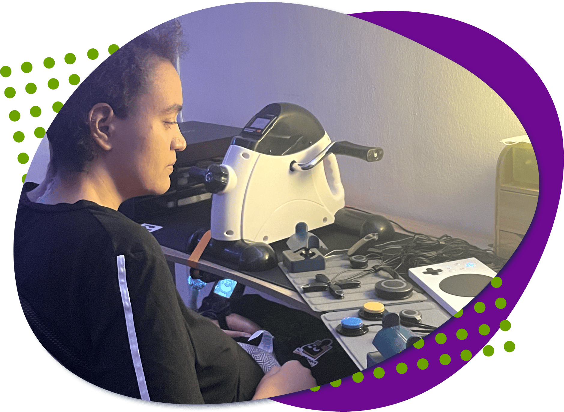 Nathalie large stack Picture of Nathalie with gaming equipment